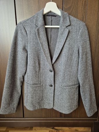 Marc O’Polo Blazer Gr. 36 – Grau/Schwarz Fischgrat-Muster