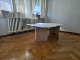 Vintage Travertin / Marmor Couchtisch – Italienisches Design