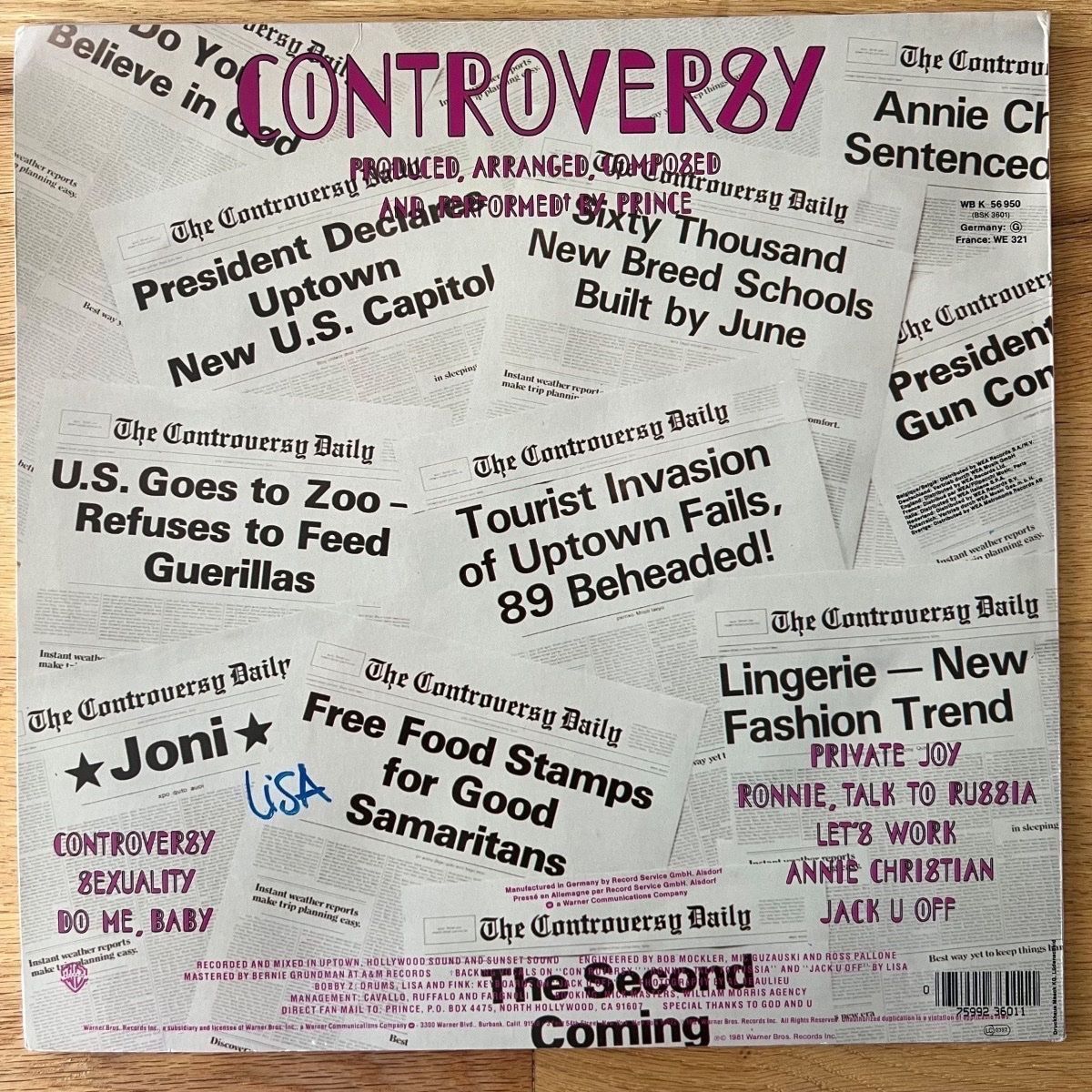 Dischi in vinile: Prince - Controversy / EU-Press. - Reissue - TOP – Usato da Gais venduto da soundcave57 1