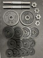 Kurzhantel-Set ca. 30 kg mit Gewichten und Verschlüssen