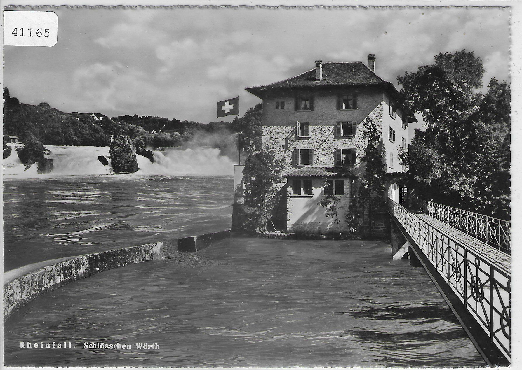 Cartoline postali: Rheinfall - Schlösschen Wörth – Usato da Ettingen venduto da Kartenplanet