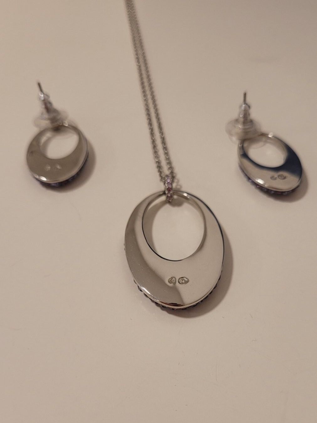 Swarovski Catenine: Swarovski Set lila violett – Usato da Schaan venduto da car_wrv2 3