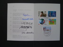 1989 PTT-Geschenkhefte Nr. 264 mit Unterschriften