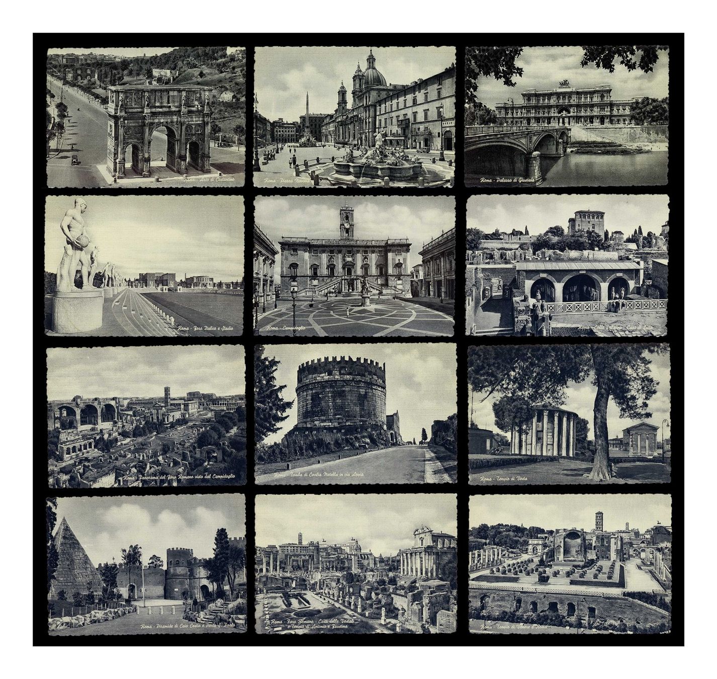 Cartes postales: ROMA - 1935-45 "Panorama Monuments/Édifices" Lot de 12x C.P. – D'occasion à Onex par gonsla01