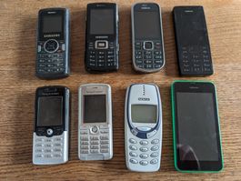 Alte Mobile Phones Handys , Nokia , Samsung , Sony Ericsson