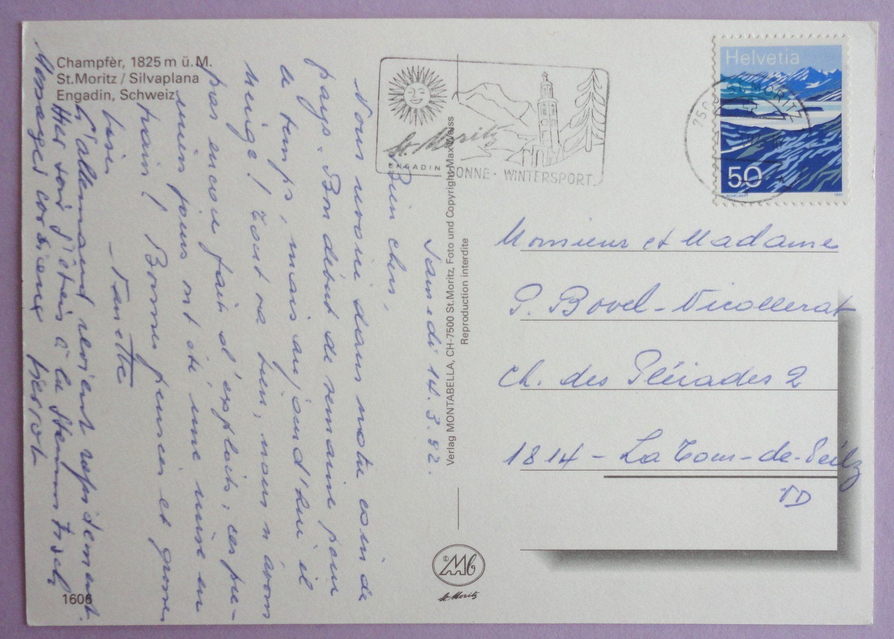 Cartoline postali: Champfèr, 1825 m ü.M. – Usato da Fétigny venduto da Billy2miny 1