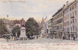 St. Gallen Marktplatz und Vadiandenkmal  1905