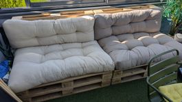 Coussins pour palettes 2x 120x80 et 2x 120x40
