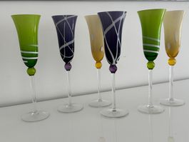 6er Set Exklusive Sektgläser / Champagnergläser, IVAT Italie