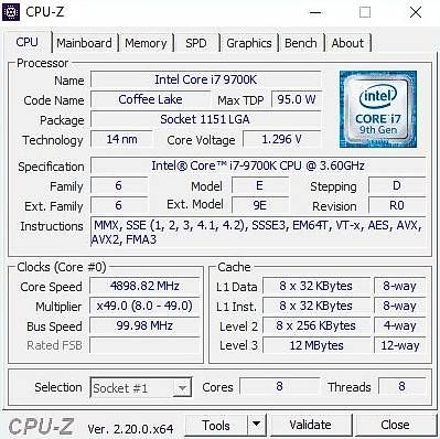 PCs: Intel Core i7 9700K – D'occasion à Teufen AR par tsk_f679 2