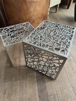 Beistelltische 2er Set Metall Muster modern guter Zustand
