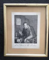 Le Buveur Du Cabinet Mr. Poullain Kupferstich Halbou 1781