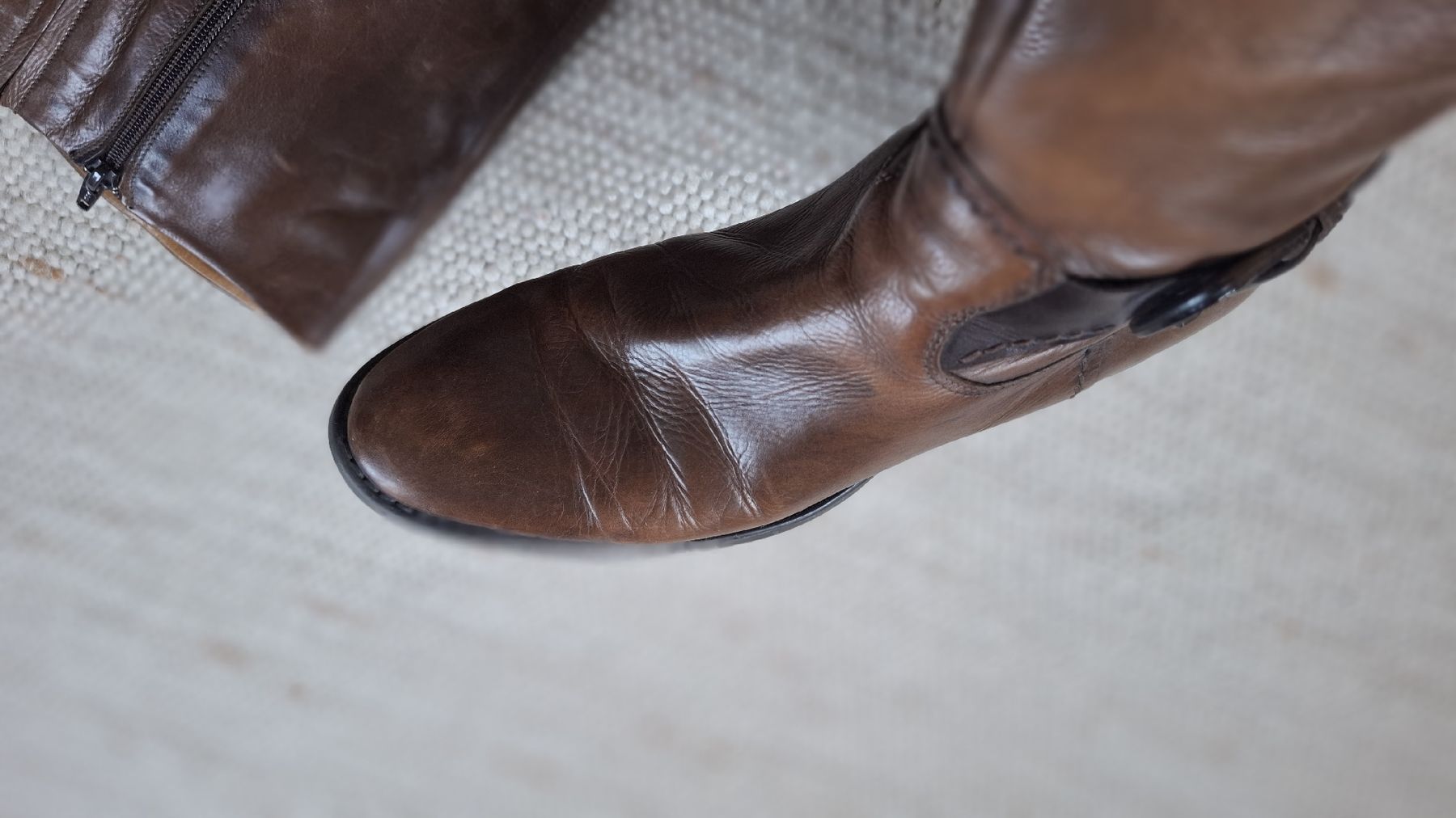Scarpe da donna: Braune PASITO Voll-Lederstiefel, Grösse 37.5 – Usato da Balzers venduto da silviahuaraz 3