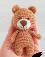 Teddybär- Schlüsselanhänger, Handarbeit, gehäkelt, Amigurumi