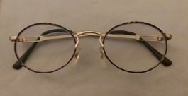 Vintage Brille, Gold Runde Gläser