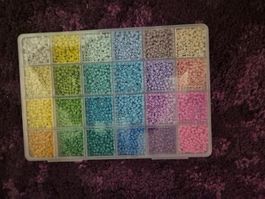 Rocailles Perlen, 24 versch. Farben