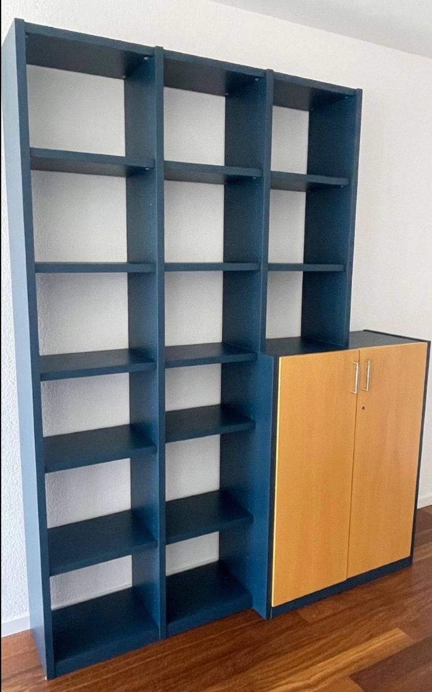 Pfister Scaffali: Wandregal oder Raumtrenner in Taubenblau – Usato da Nussbaumen AG venduto da normajeanbaker