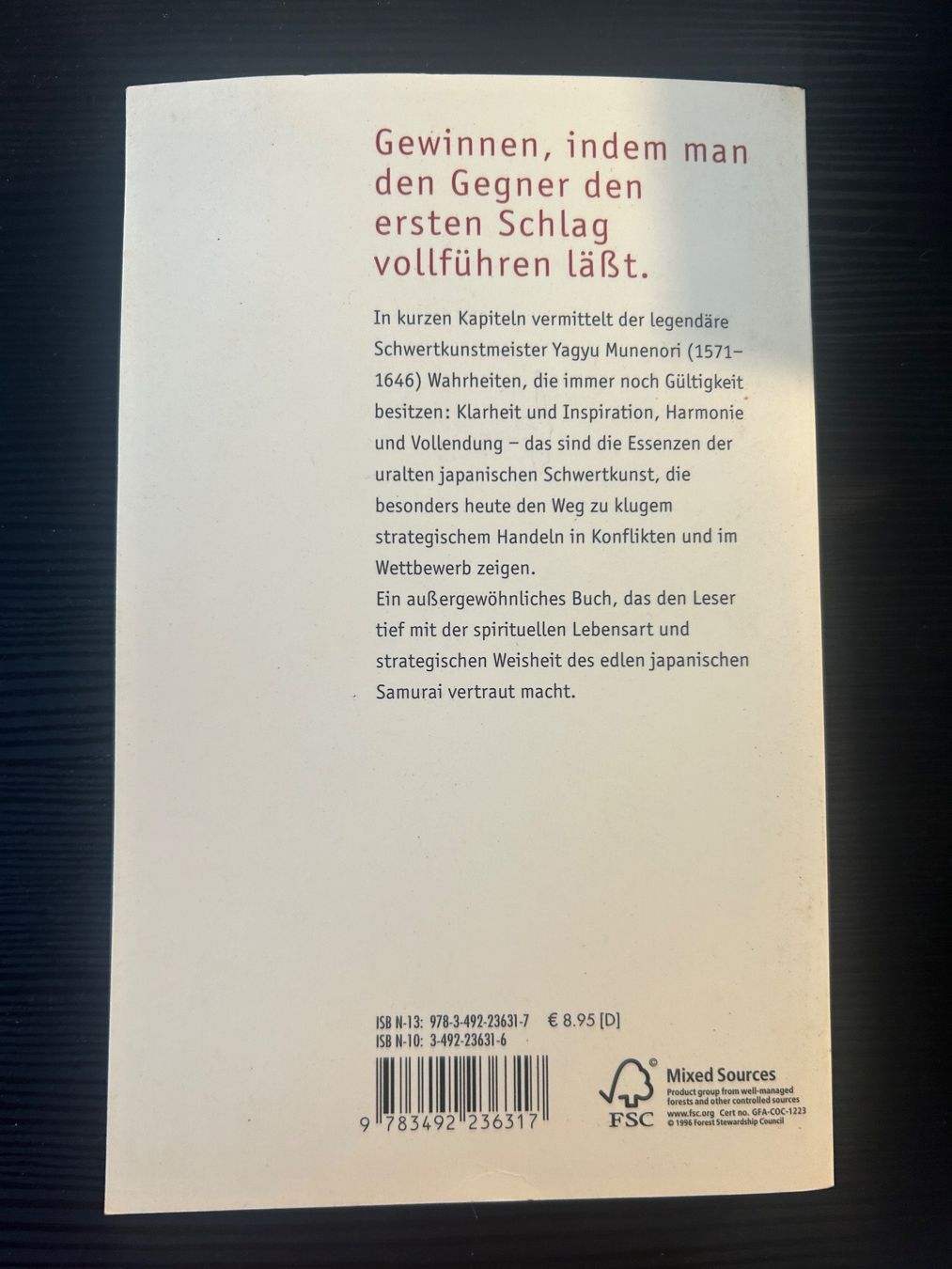 Libri: Der Weg des Samurai von Yagyu Munenori – Usato da La Chaux-de-Fonds venduto da jacq_LaTsch0 1