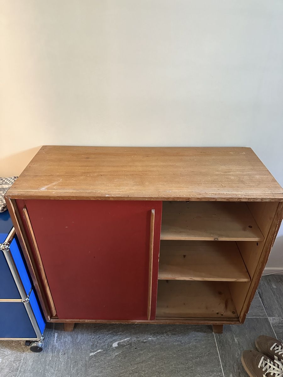 Cassettiere: Midcentury Sideboard/Kommode 70er Holz rot – Usato da Meilen venduto da Cabi77 1