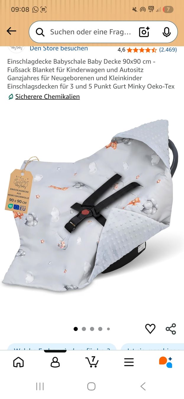 Decken: Einschlagdecke Babyschale 90x90 – Neu (gemäss Beschreibung) aus Basel von mar_wr92