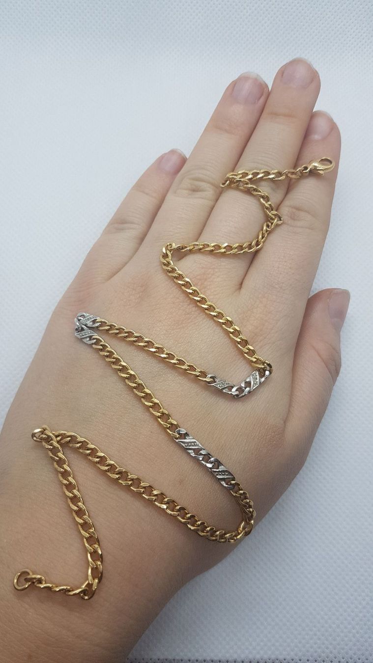 Ketten: Schmuckset im Panzer Look – Neu (gemäss Beschreibung) aus Unterägeri von Altgoldschmuck 1
