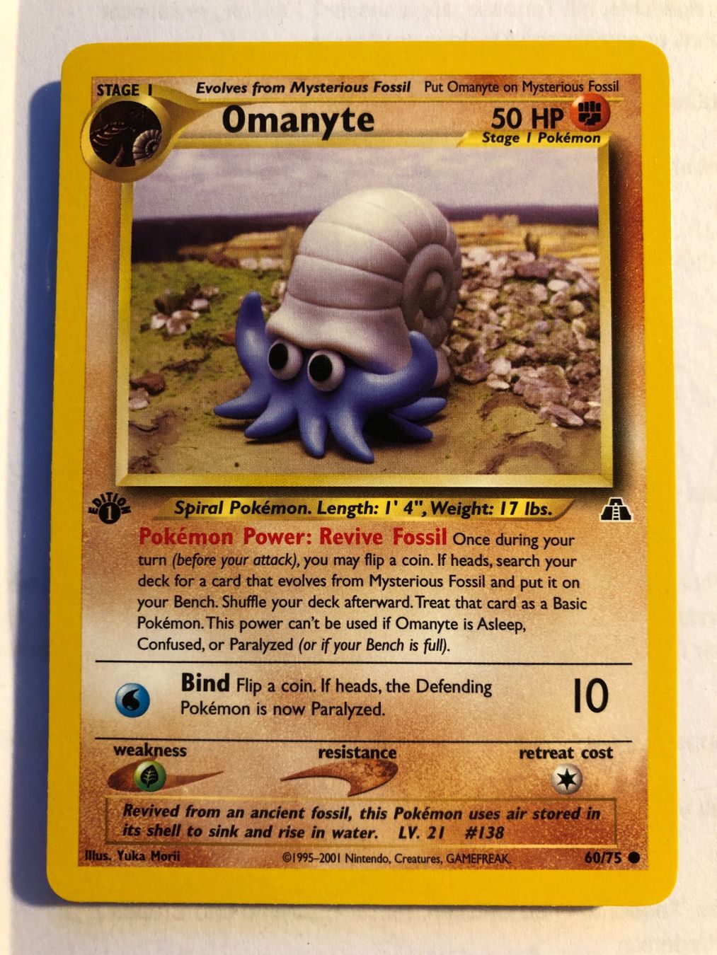 Sammelbilder & Trading cards: Omanyte 1st Neo Discovery - MINT - ab 1.- – Gebraucht aus Giubiasco von dan_pr8b