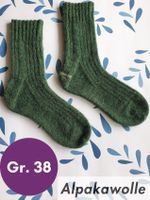 Handgestrickte Socken, Gr. 38, Wollsocken, Geschenk