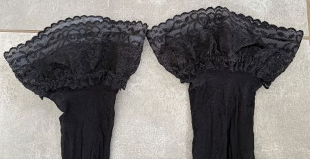 Halterlose Strümpfe Nylons mit Spitze/Straps Gr.S