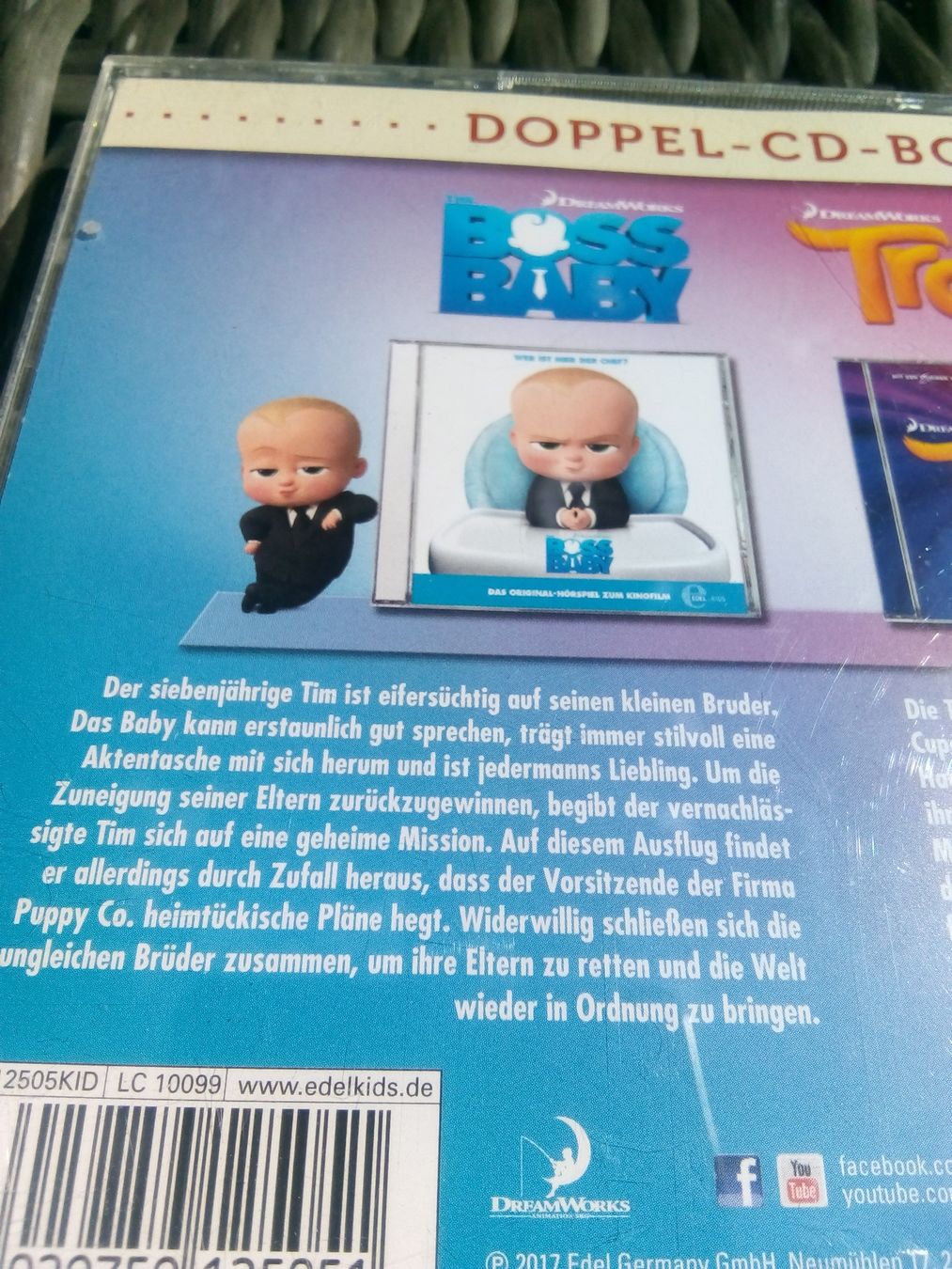 CDs: Boss Baby  +  Trolls  (Doppel-CD Hörspiel Set)  DE    2-CD's – Gebraucht aus St.Galllen von elkaphone 3
