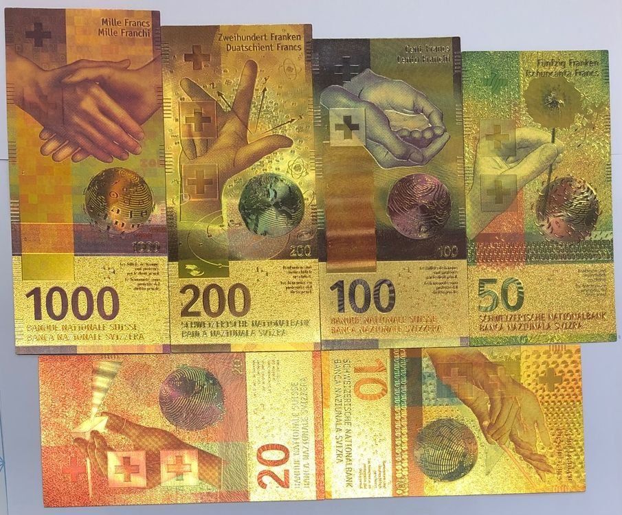 Banconote: Schweizer Franken Noten Set Sammlung Geschenk – Nuovo e nell'imballaggio originale da Chur venduto da -NewERA-