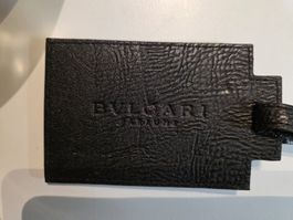 Bulgari Leder Koffer Etikette Schild Koffer Gepäckanhänger