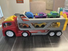Autotransporter Spielzeug LKW mit 5 kleinen Autos gebraucht