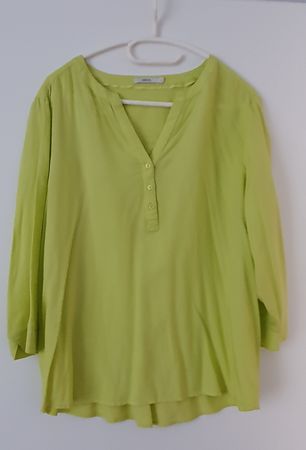 Cecil Bluse gelb mit V-Ausschnitt, Gr. L