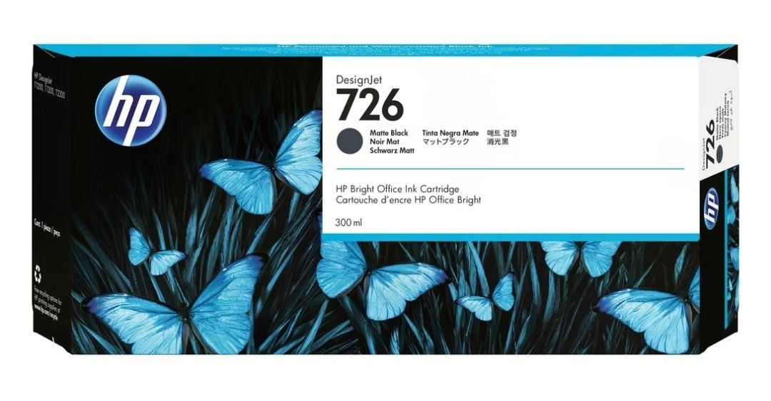 Hewlett Packard Cartucce per stampanti & toner: HP 726 Matte Black 300ml – Nuovo e nell'imballaggio originale da Horw venduto da JCB_Ge