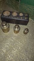 Gewichtssatz Messing mit Holzbox antikes Messins