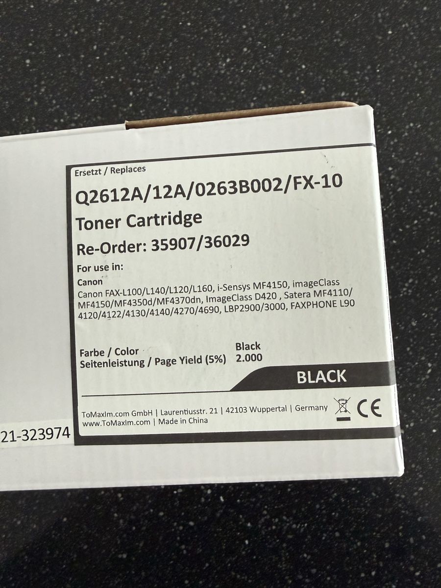 Canon Cartucce per stampanti & toner: Toner fur Canon Drucker Neu – Nuovo e nell'imballaggio originale da Claro venduto da KarinS84 1