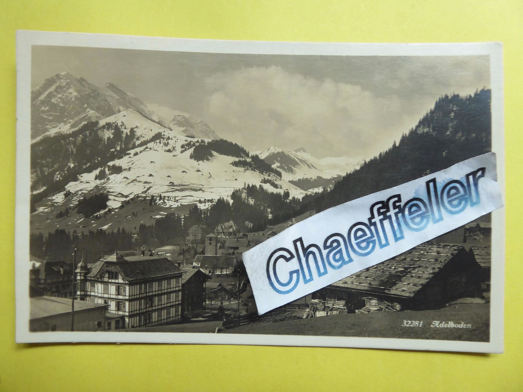 Cartoline postali: 32281 Adelboden   1926 – Usato da Zürich venduto da Chaeffeler