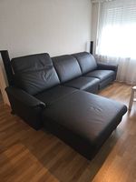 Echt-Ledersofa Schwarz mit Relaxfunktion, 290x180cm