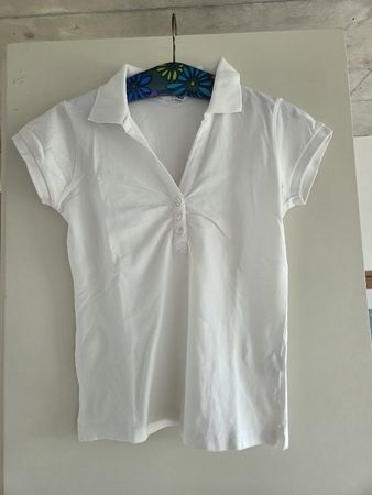 NEU H&M Poloshirt Weiss Gr. XS Sommerlich & schick