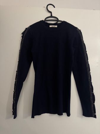 Damenpullover mit Glitzersteinen Gr. S / M