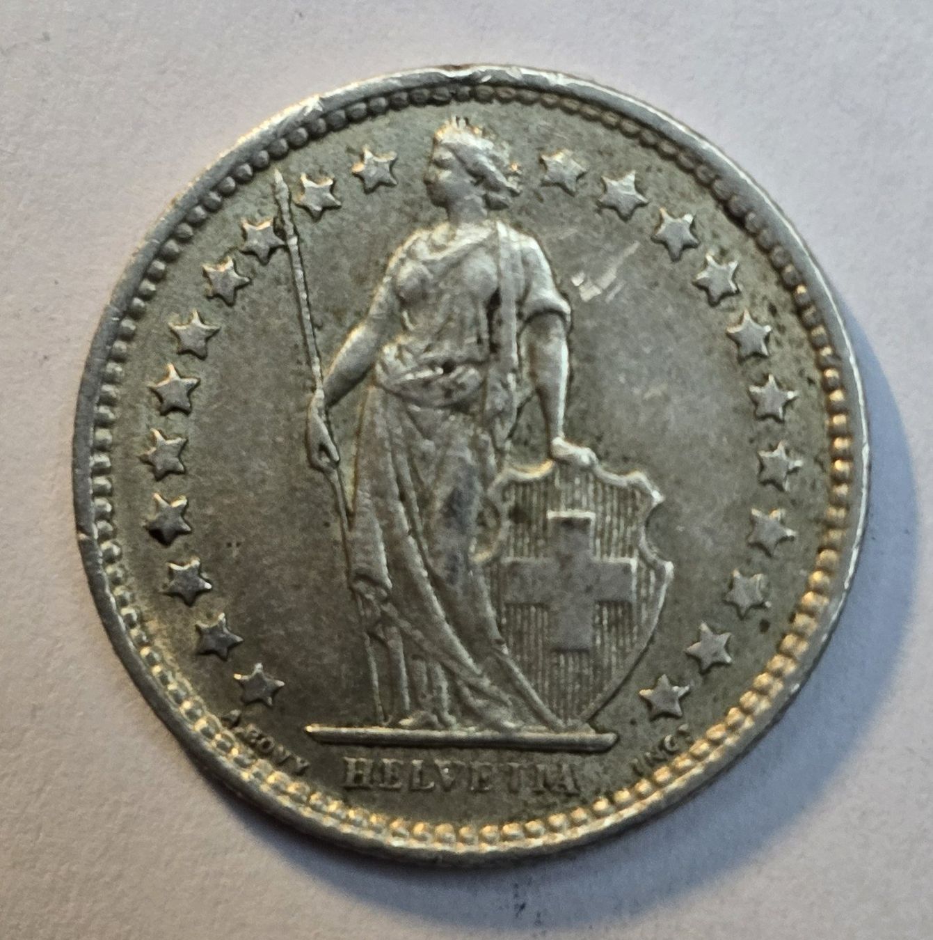 Tutti le monete: 50 Rp. 1957 Silbermünze – Usato da Hornussen venduto da Corvette- 1