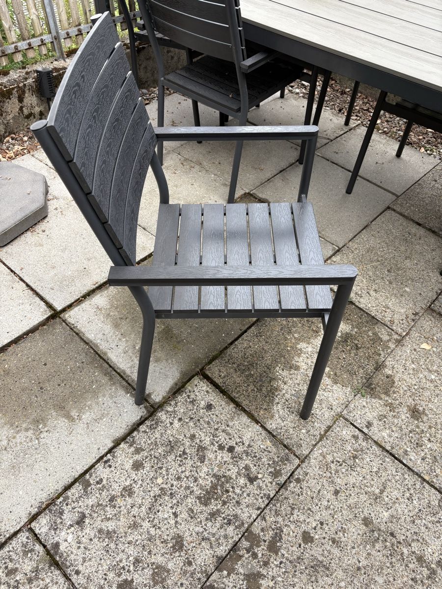 Jysk Tischset: Gartentisch mit 6 Stühlen Aluminium Anthrazit Grau – Gebraucht aus Baden von jon_p9nc 5