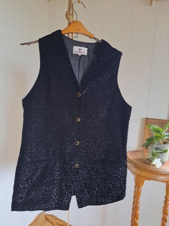 VALENTINE FASHION Gilet Weste Neoromantik 50 Vintage Samt