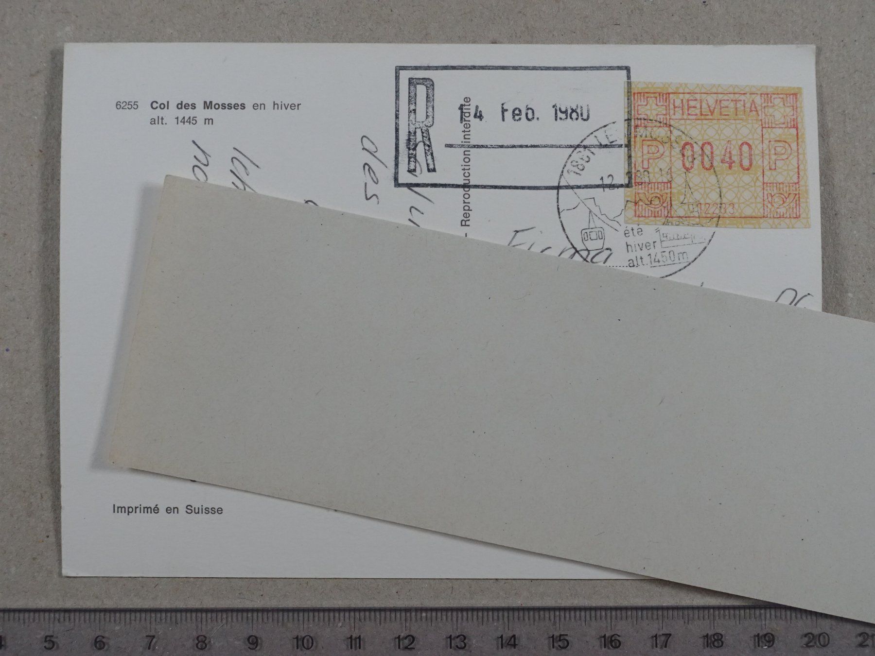 Cartoline postali: Col des Mosses, 1980 – Usato da Lenzburg venduto da fh1 1