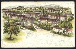 Litho Bern, Inselspital aus der Vogelsch