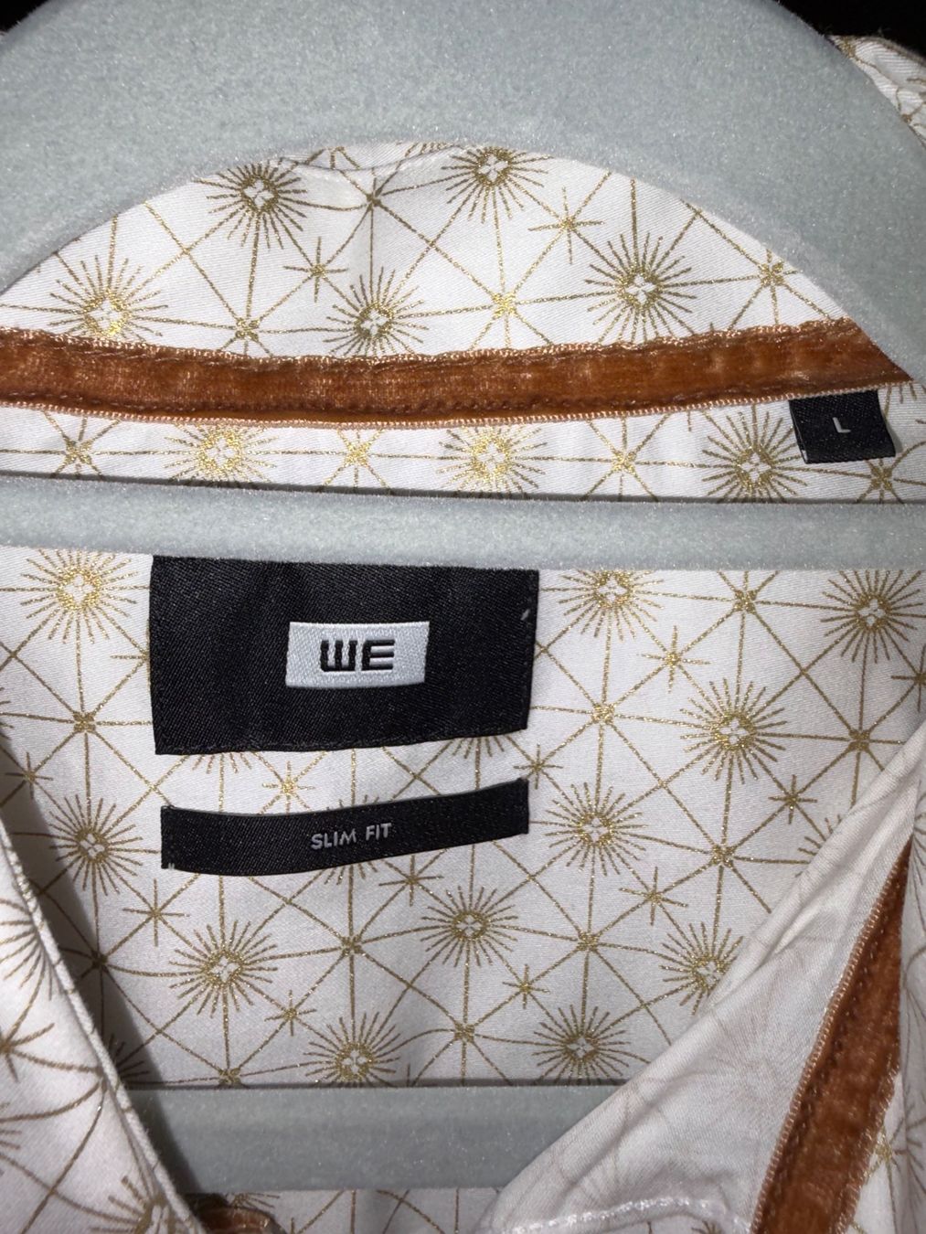 We Camicie: Hemd WE Slim Fit Grösse L weiss gemustert – Usato da Bichelsee venduto da saga74 2