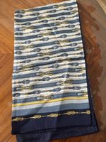 Seidenschal💯Bandana Dunkelblau.Gereinigt Neuwertig 