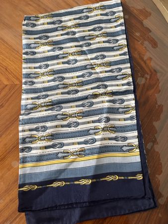 Seidenschal💯Bandana Dunkelblau.Gereinigt Neuwertig 