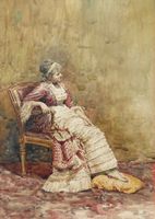 Aquarelle ancienne de Castano Guerrero (Miguel)