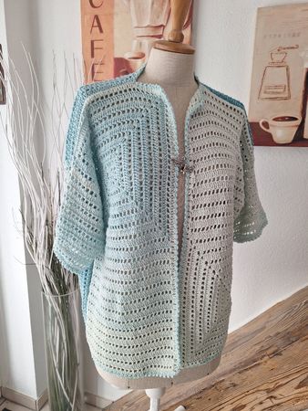 Gehäkelte Damen Strickjacke Grösse M Ombré Verlauf neu